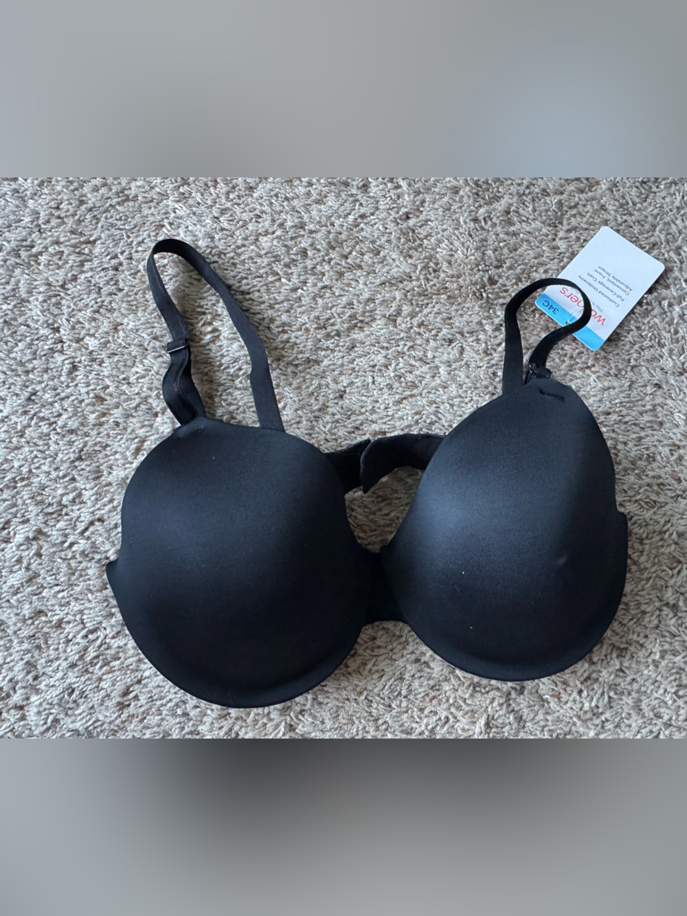 Warner’s Black Underwire Lightly Lined Bras 34C NWT